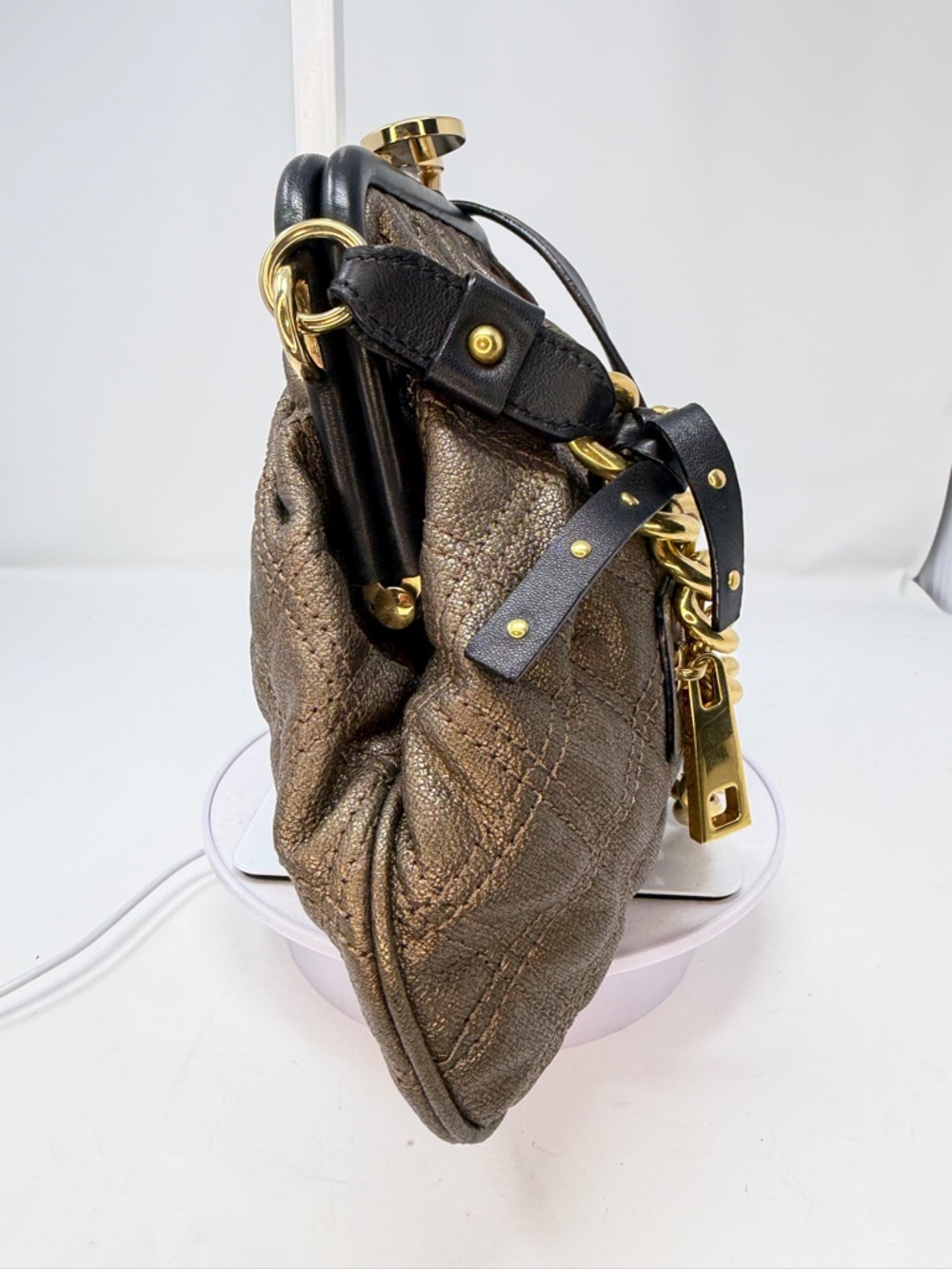 Marc Jacobs Vintage 2010 Archive Metallic Bronze Little Stam Bag - Picture 5 of 17